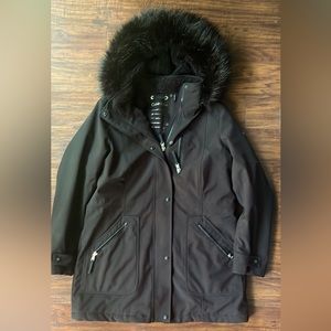 Calvin Klein Shell Parka w/ fur hood attachment